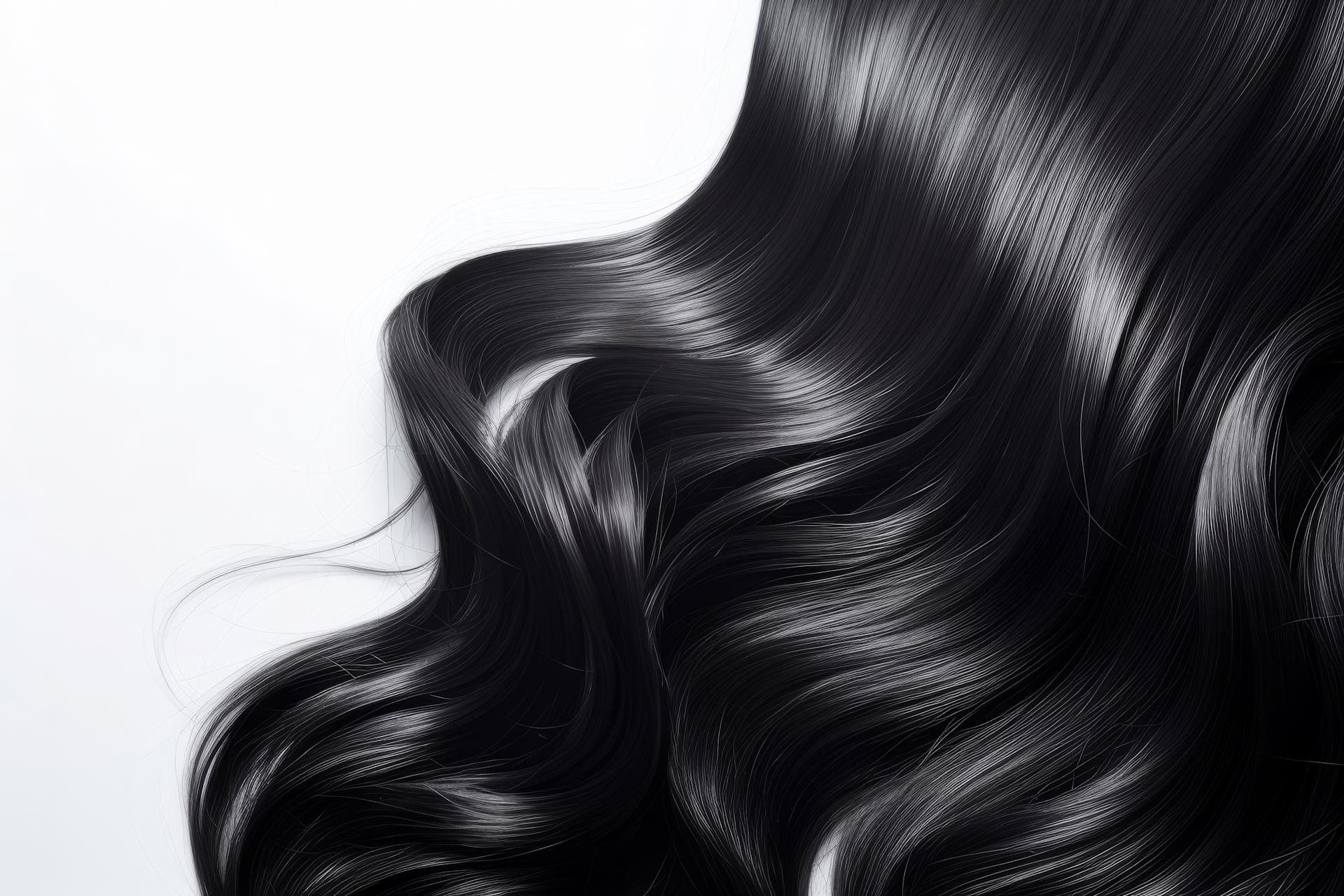 black shiny hair 