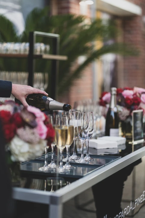 Serving champagne
