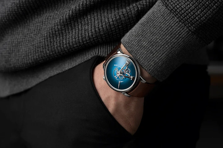LM101 MB&F × H. Moser Yas Marina Blue fumé dial 