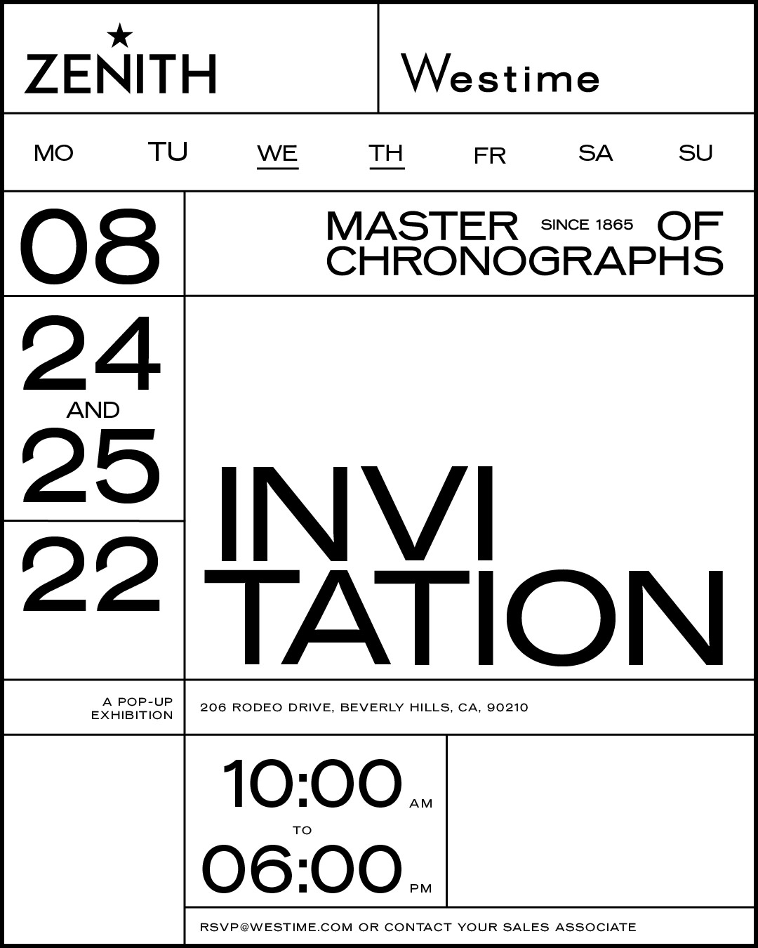 Master of Chronographs Since 1865 Exhibition