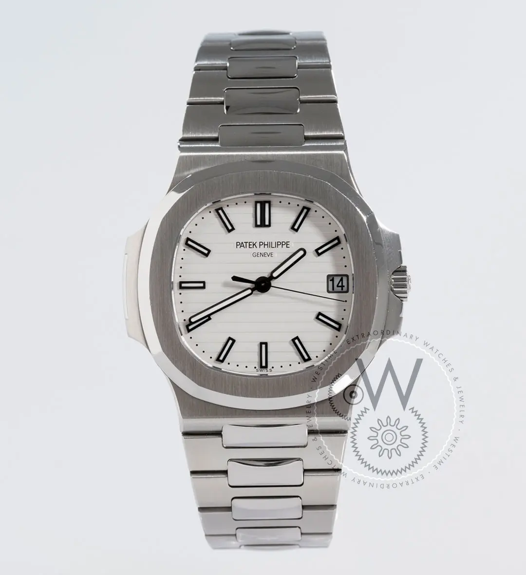 Nautilus Stainless White Dial