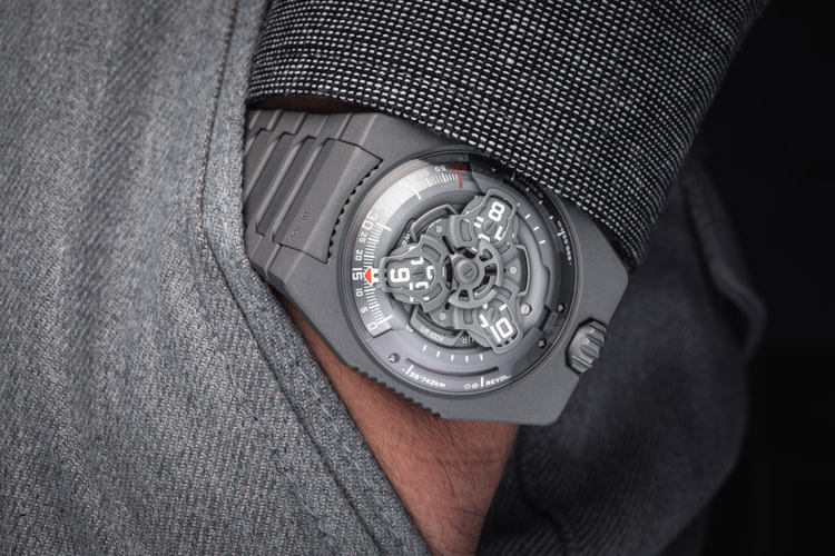 Urwerk’s UR-100V Full Titanium Jacket