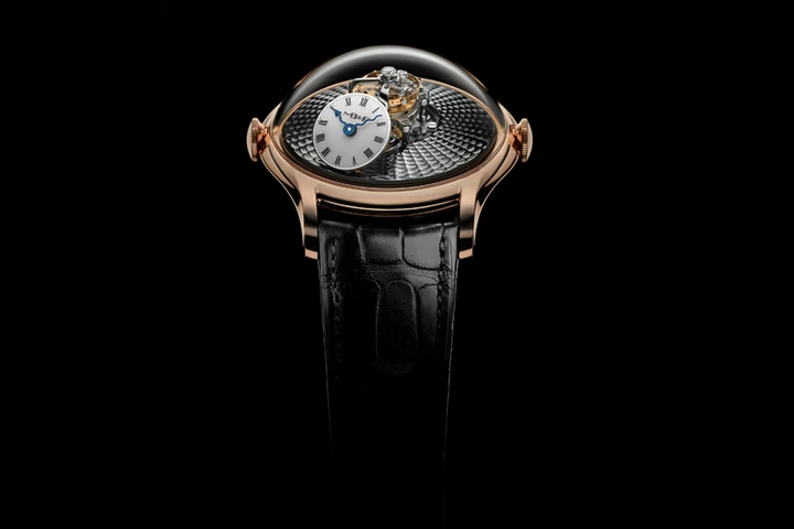 MB&F Legacy Machine FlyingT 18k red gold case with black guilloché dial (Night)