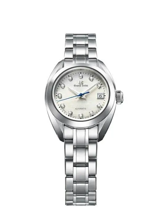  Grand Seiko automatic caliber 9S27 with 42 diamonds on each bezel and 12 into each mother-of-pearl dial. 