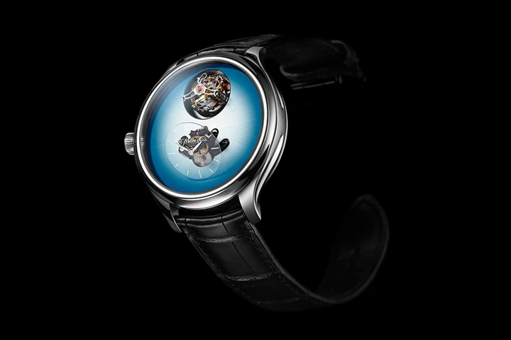 LM101 MB&F × H. Moser Ice Blue fumé