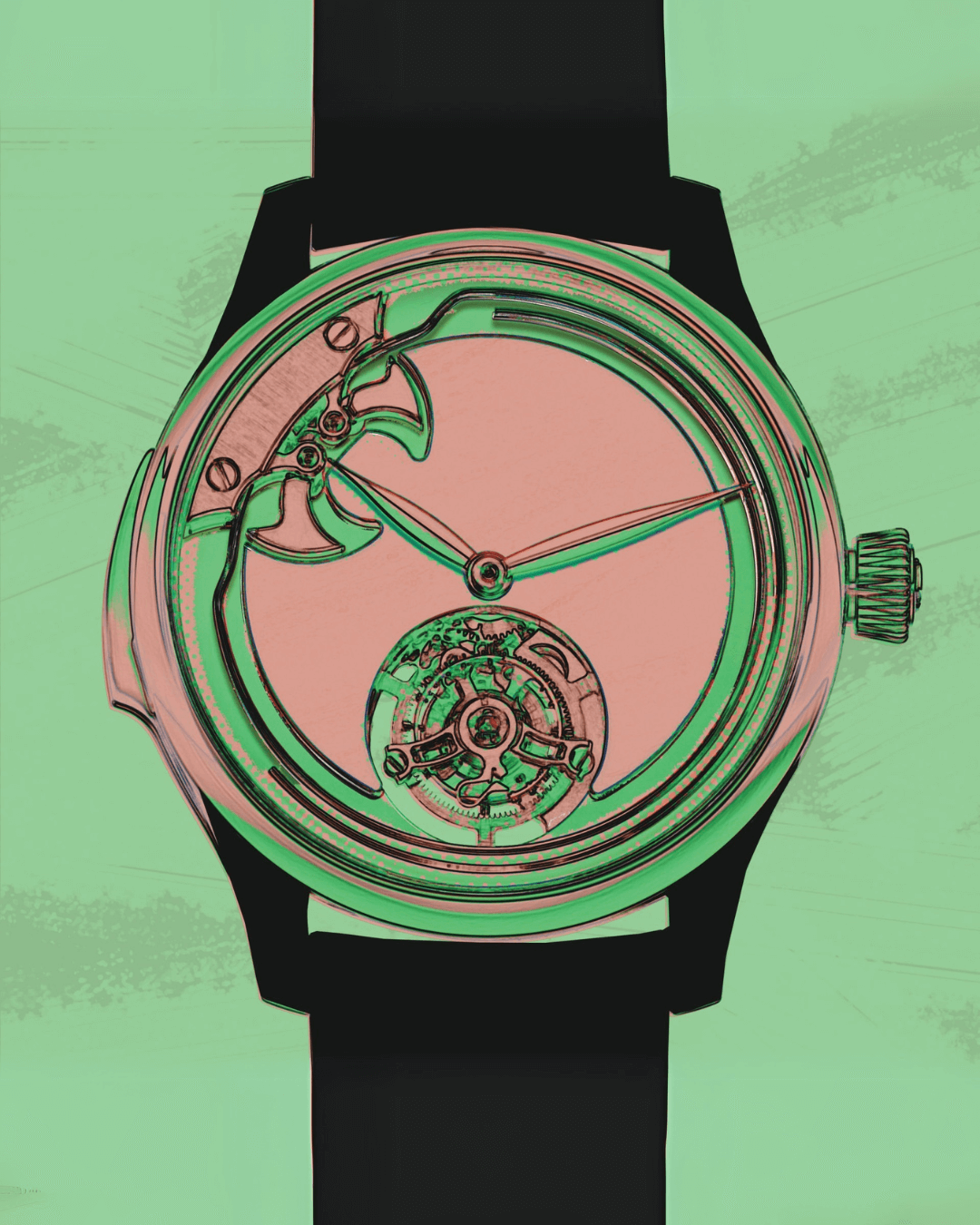 HMoser 1904-0407 Endeavour Minute Repeater RG RoseOpal BurmaJade Pop-Art 5