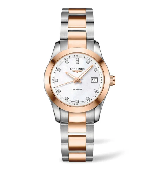 Conquest Classic 29mm Stainless Steel/Gold Cap 200 with Diamonds