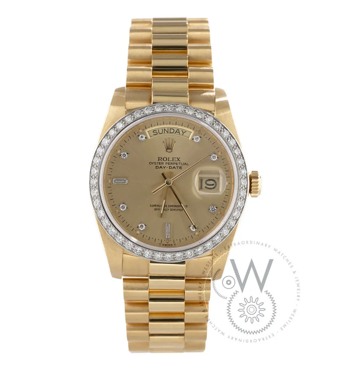 Day-Date Yellow Gold Dial with Diamonds