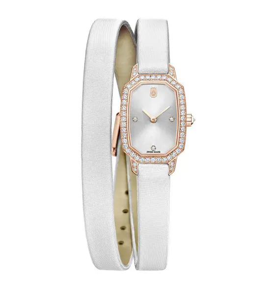 Emerald, 18K Rose Gold, Satin Strap