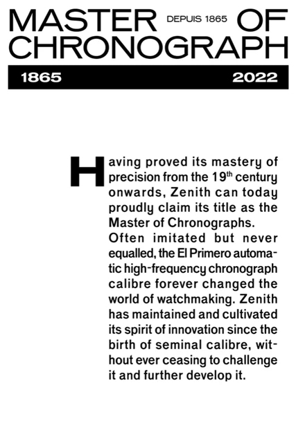 Master of Chronographs Since 1865 Exhibition