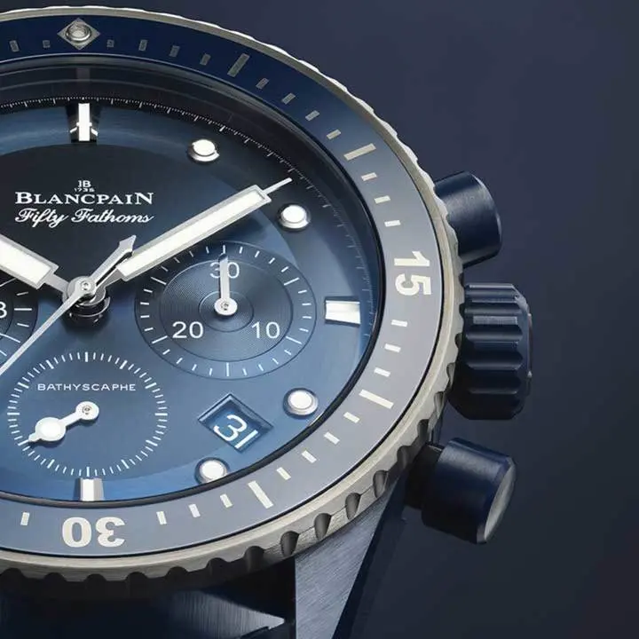 the Fifty Fathoms Bathyscaphe Bucherer Blue Editions