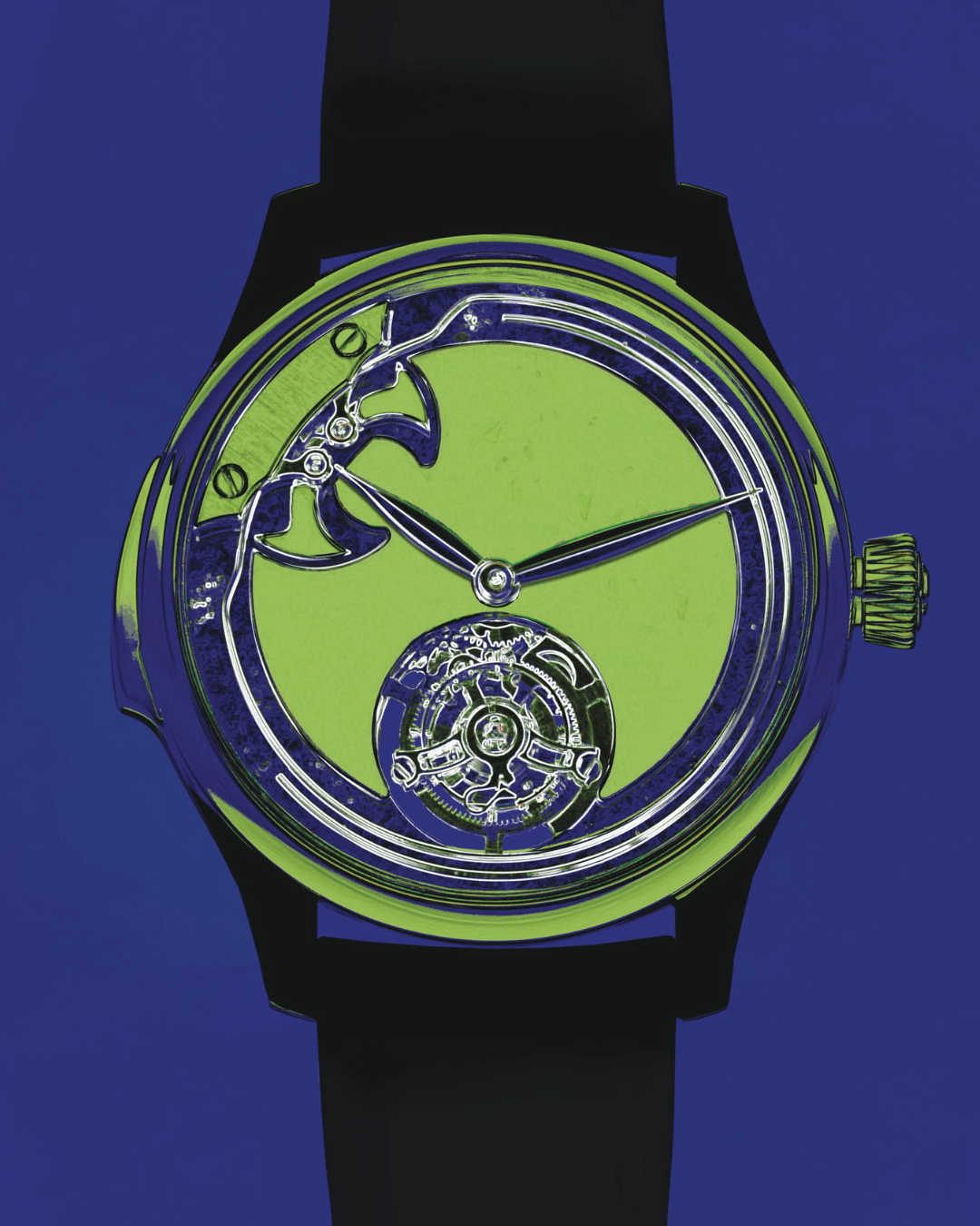 HMoser 1904-0406 Endeavour Minute Repeater RG LemonChrysoprase LapizLazuli Pop-Art 1E