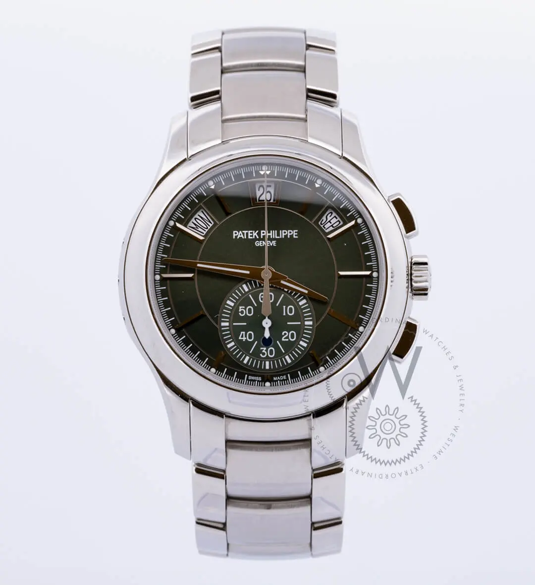 Annual Calendar Chronograph Steel Green Dial 42mm