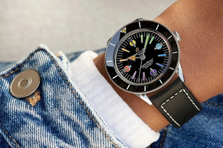  superocean heritage 57 limited edition limited edition with a black vintage inspired leather strap