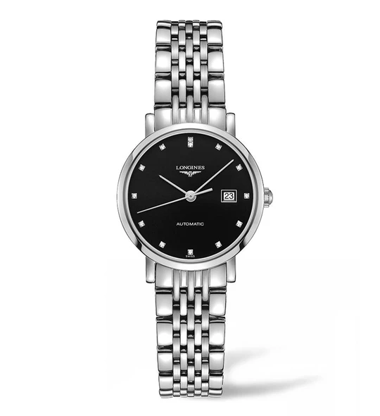 The  Elegant Collection 29mm Stainless Steel with Diamonds