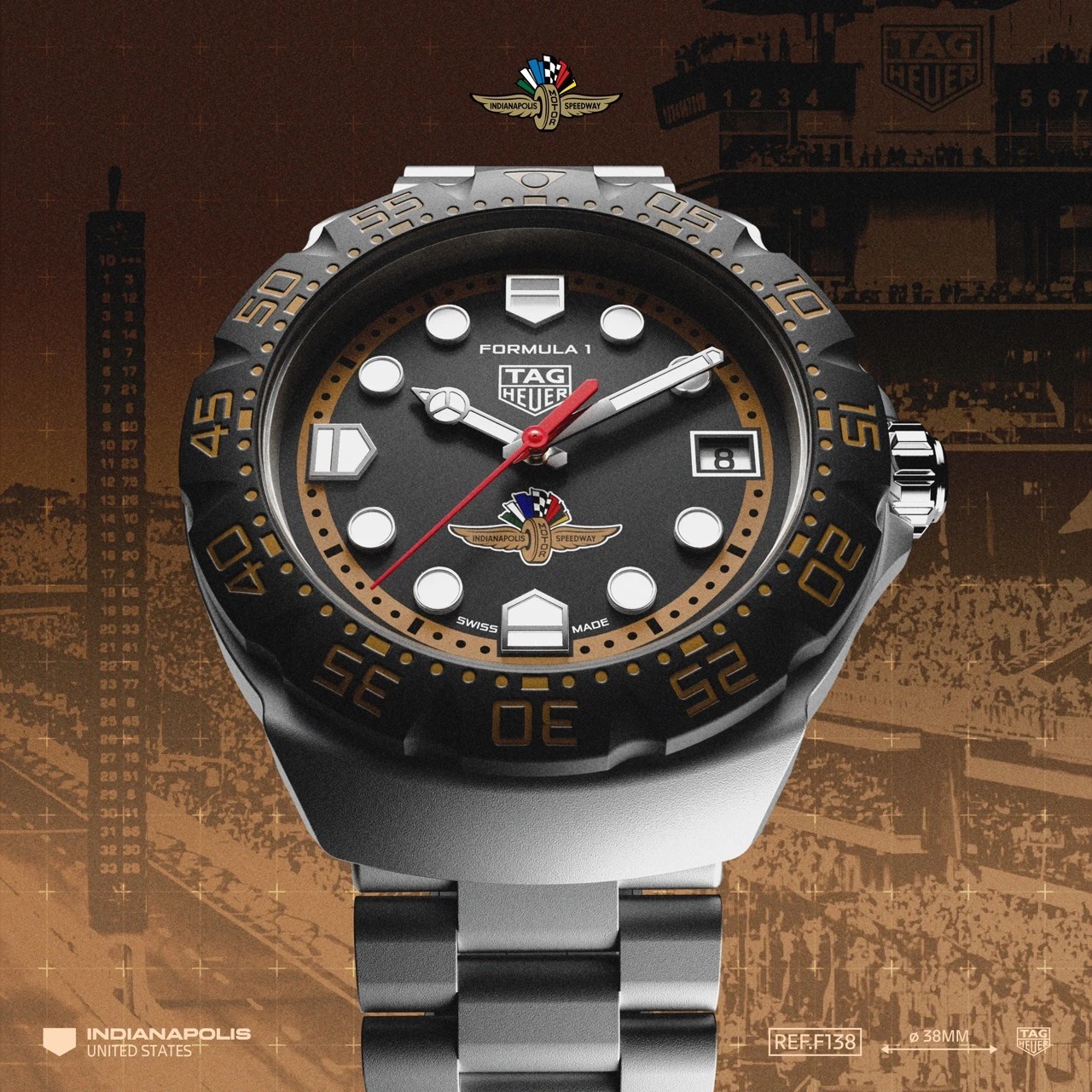 TAG Heuer Celebrates the 2026 Indy 500 Car Race with Limited Edition Solargraph - 1