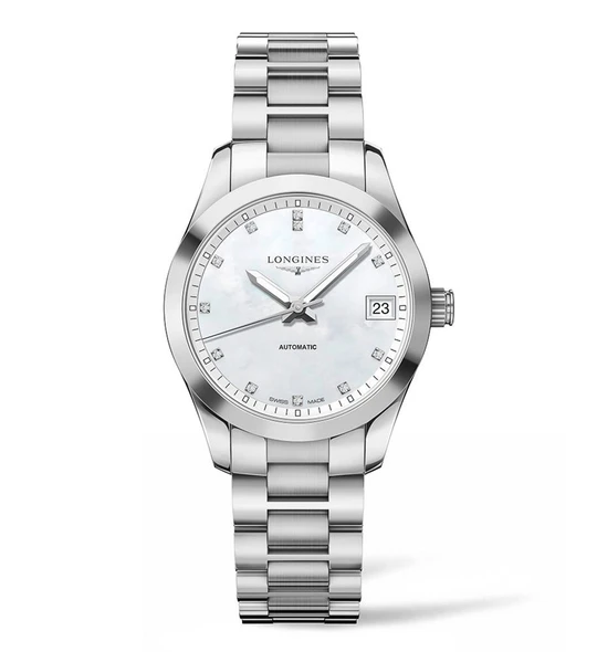 Conquest Classic 34mm Stainless Steel with Diamonds