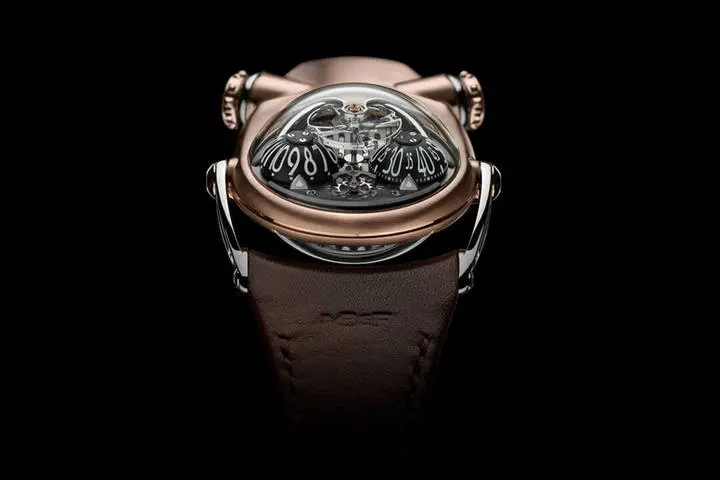 MB&F Horological Machine N°10 ‘Bulldog’  18k red-gold and titanium body with black “eyes”