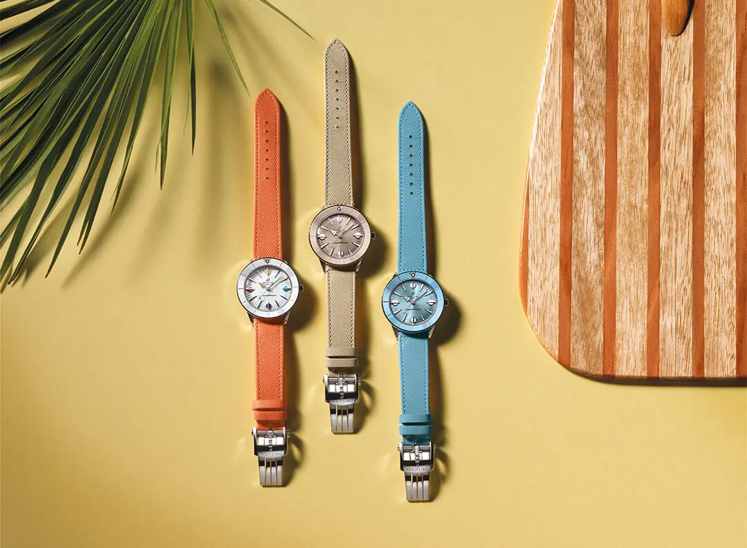 Breitling’s Superocean Heritage ’57 Pastel Paradise Capsule Collection