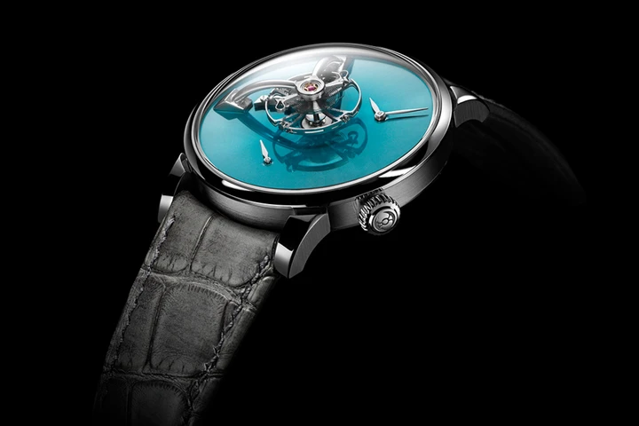 LM101 MB&F × H. Moser Yas Marina Blue fumé