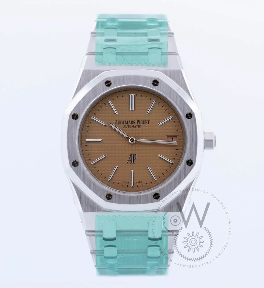 Royal Oak Jumbo Extra-Thin Pink Gold-tone dial