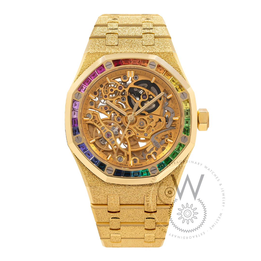Royal Oak Frosted Gold Double Balance Wheel Openworked