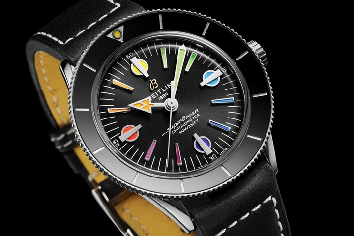  superocean heritage 57 limited edition limited edition with a black vintage inspired leather strap