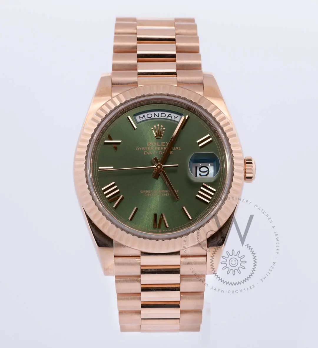 Day-Date Red Gold Case Green Dial 40mm