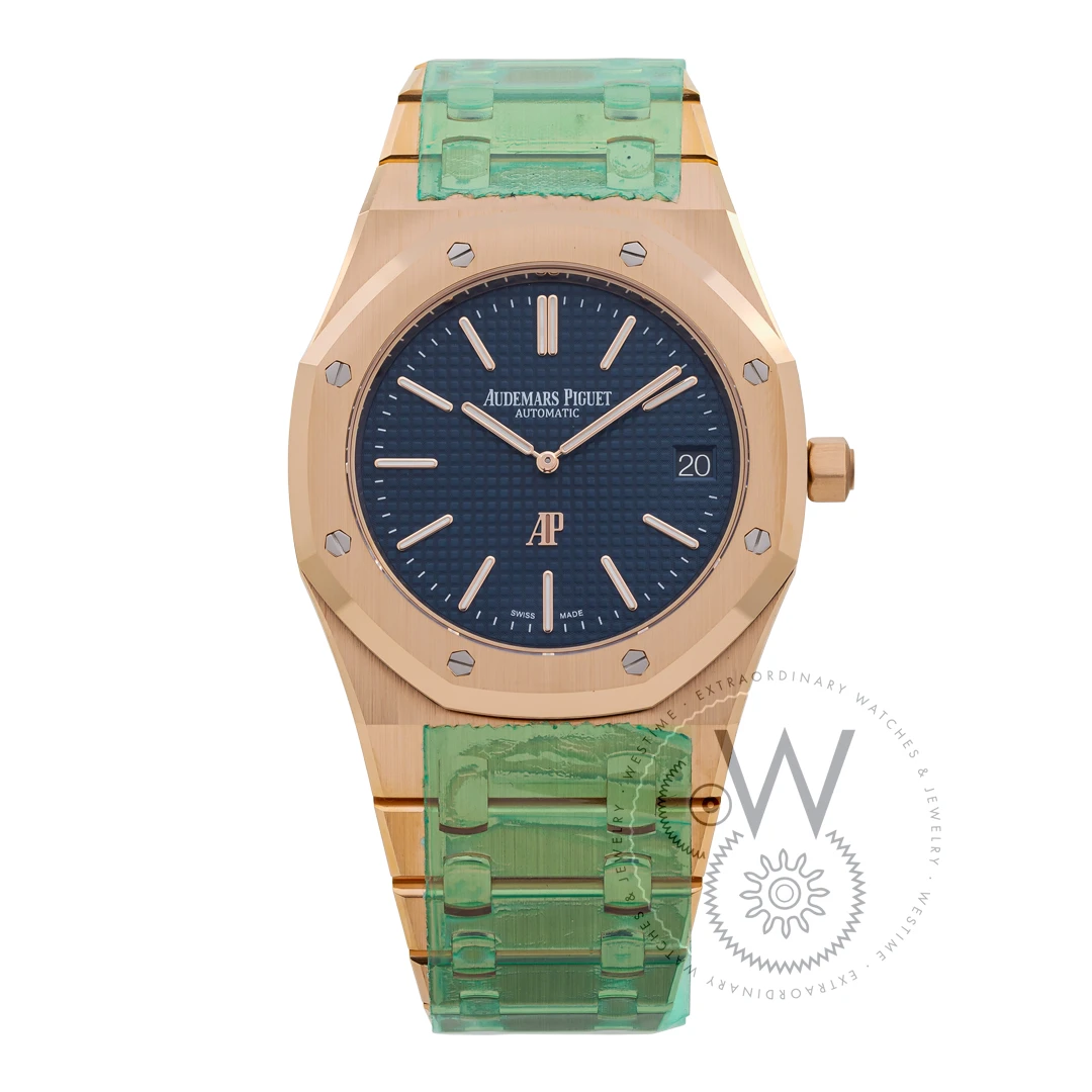 Royal Oak "Jumbo” Extra-Thin Yellow Gold Blue Dial