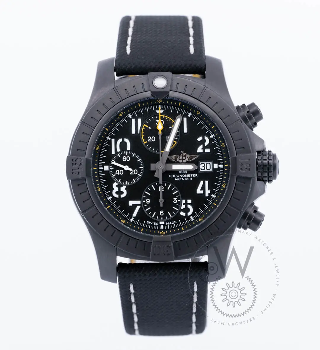 Avenger Chrono 45 Night Mission Black DLC Titanium Case