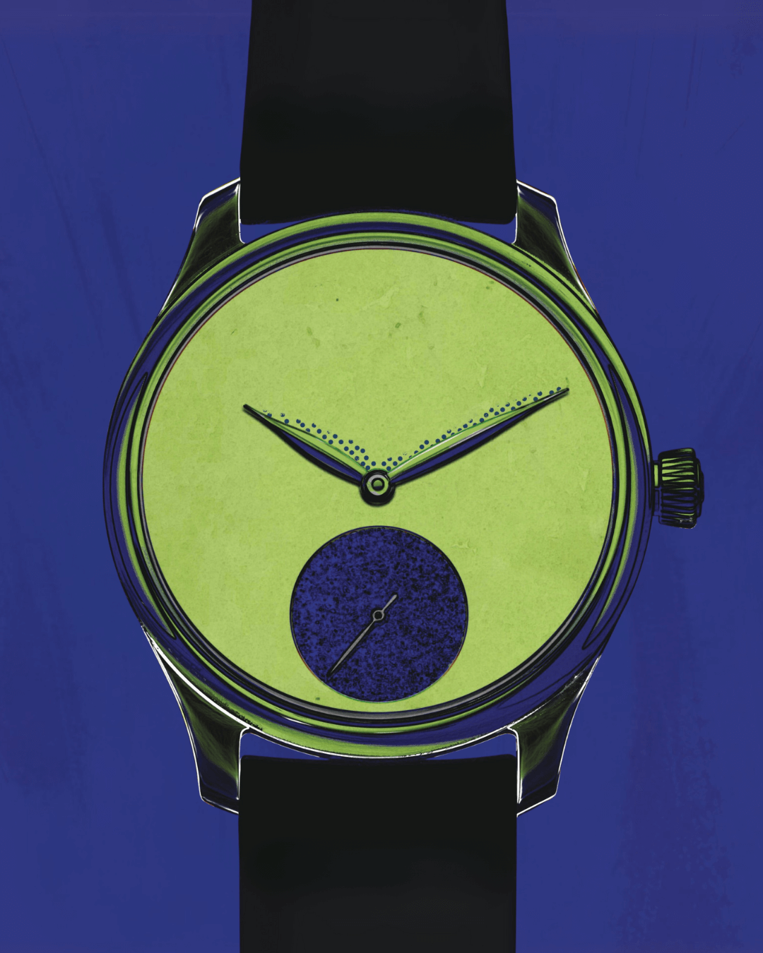HMoser 1202-1202 Endeavour Small Seconds ST LemonChrysoprase LapizLazuli Pop-Art 1A