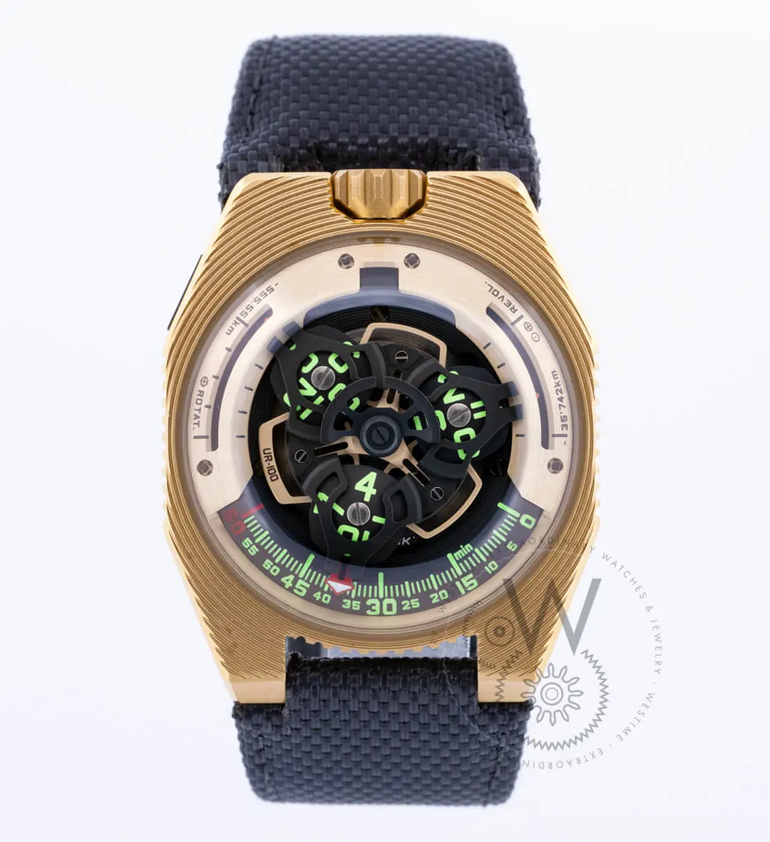Urwerk UR 100 Electrum Orbital Hour + Minute 41MM Automatic