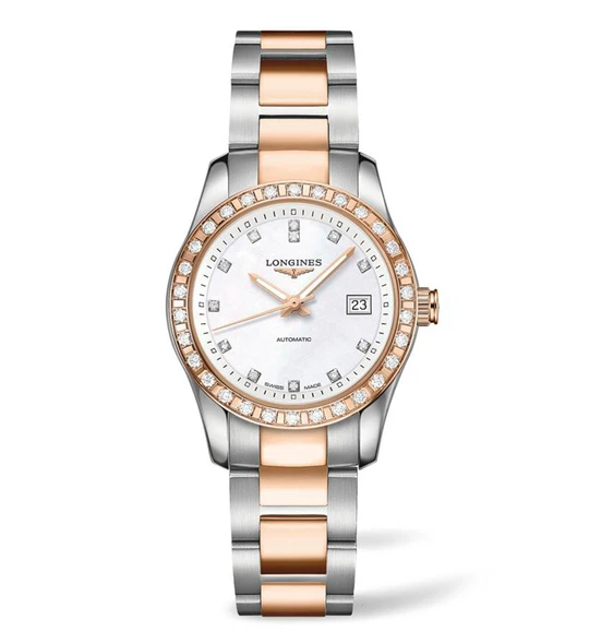 Conquest Classic 29mm Stainless Steel/Gold 18K with Diamonds