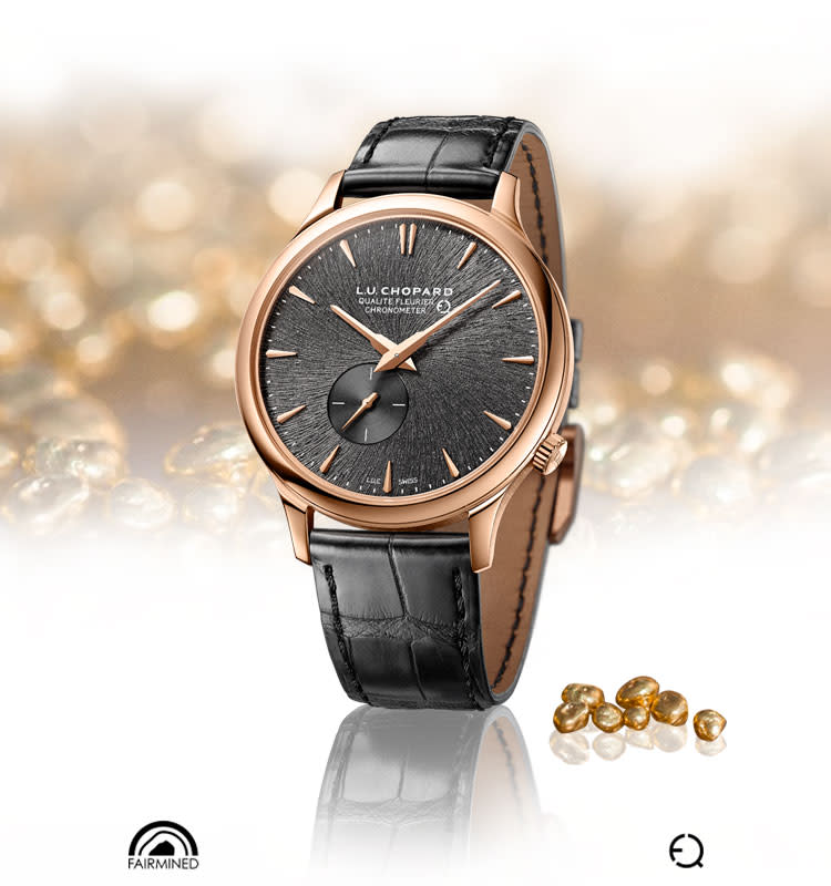 Chopard defines “ethical gold” as gold acquired from responsible sources, verified as having met international best practice environmental and social standards.