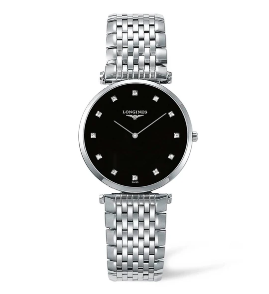 La Grande Classique de  33mm Stainless Steel with Diamonds