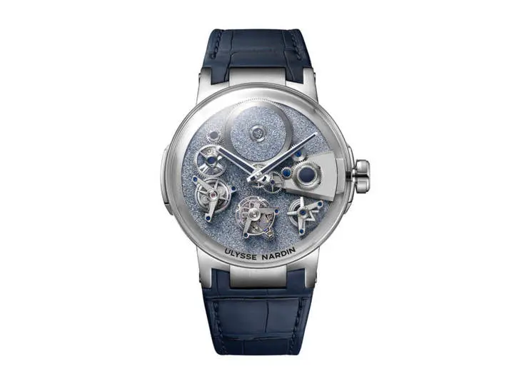 Ulysse Nardin’s Executive Tourbillon Free Wheel blue