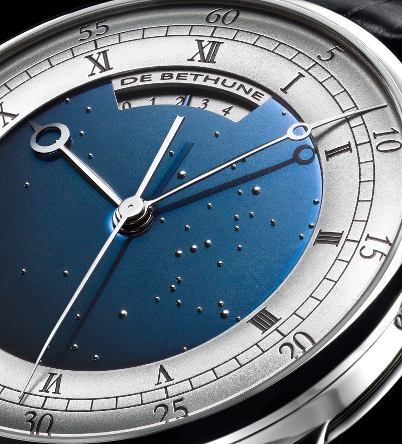 Based on this observation, De Bethune sought to simplify this mechanism by starting directly with the fourth wheel, and by adding an additional wheel driven by a balance-spring. 