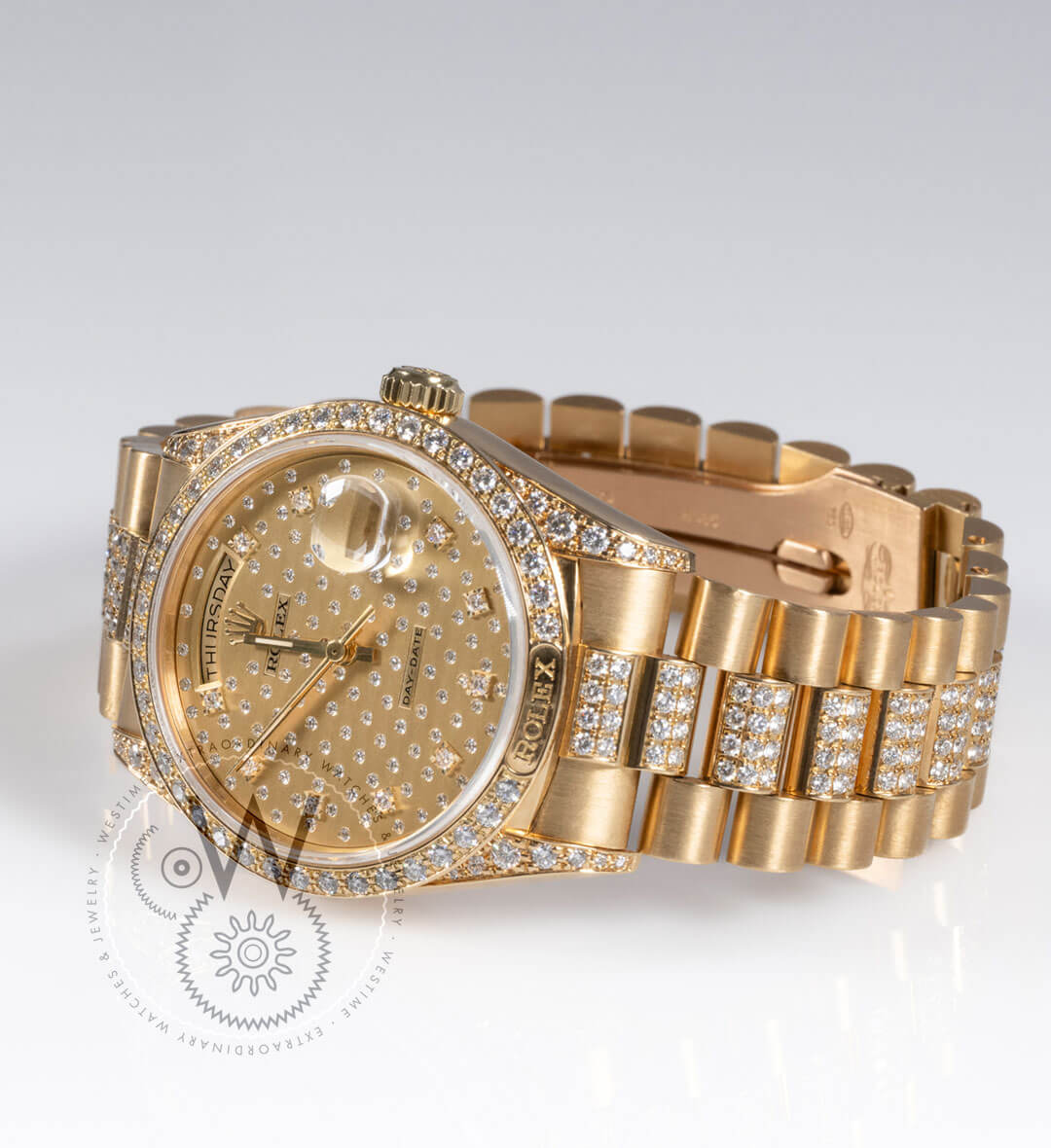 Rolex Day-Date Yellow Gold with Factory Diamonds