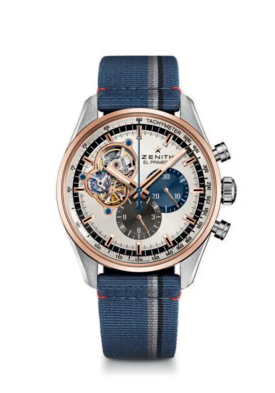Chronomaster El Primero Open Two Tone with Blue fabric strap