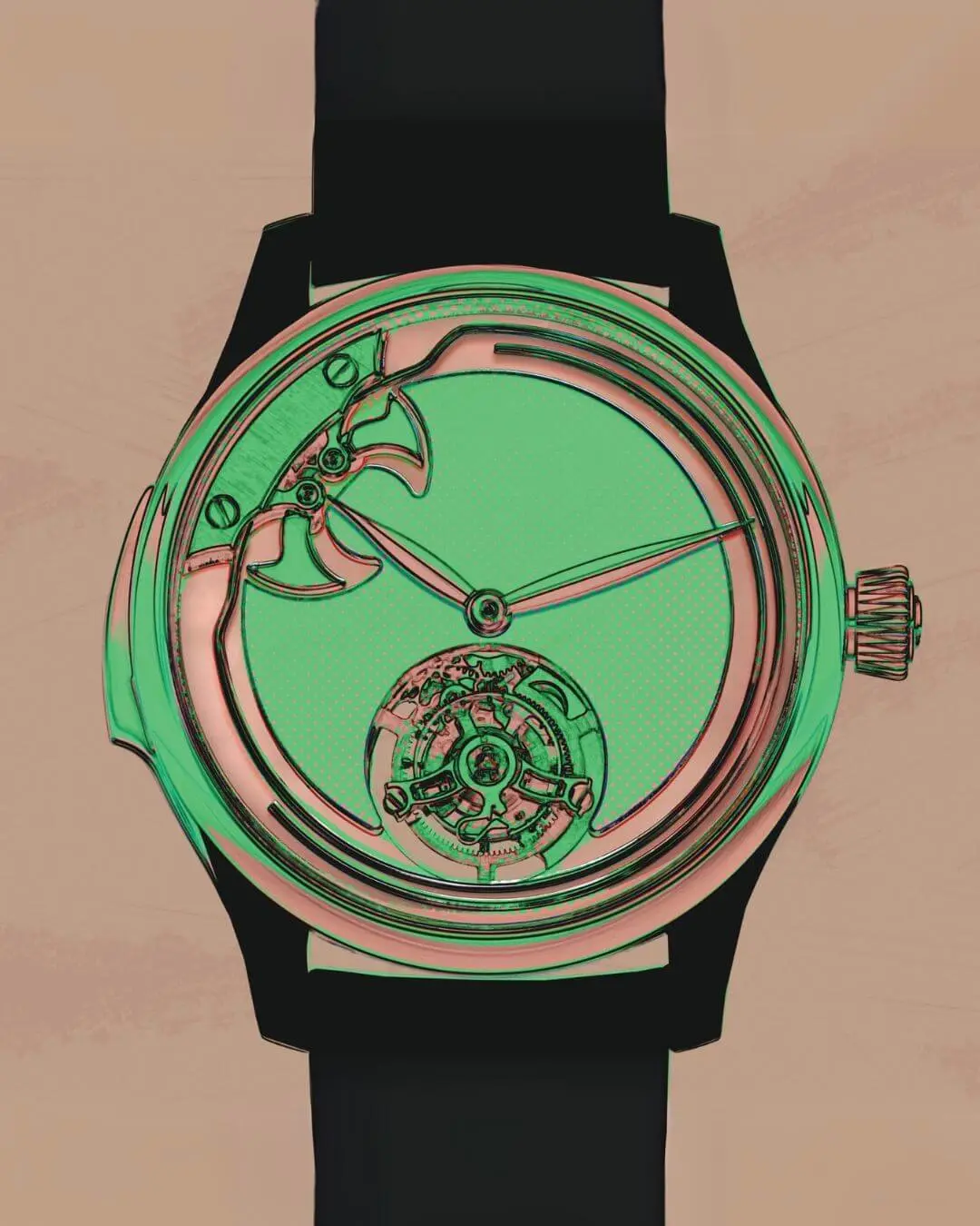 HMoser 1904-0404 Endeavour Minute Repeater RG BurmaJade RoseOpal Pop-Art 6