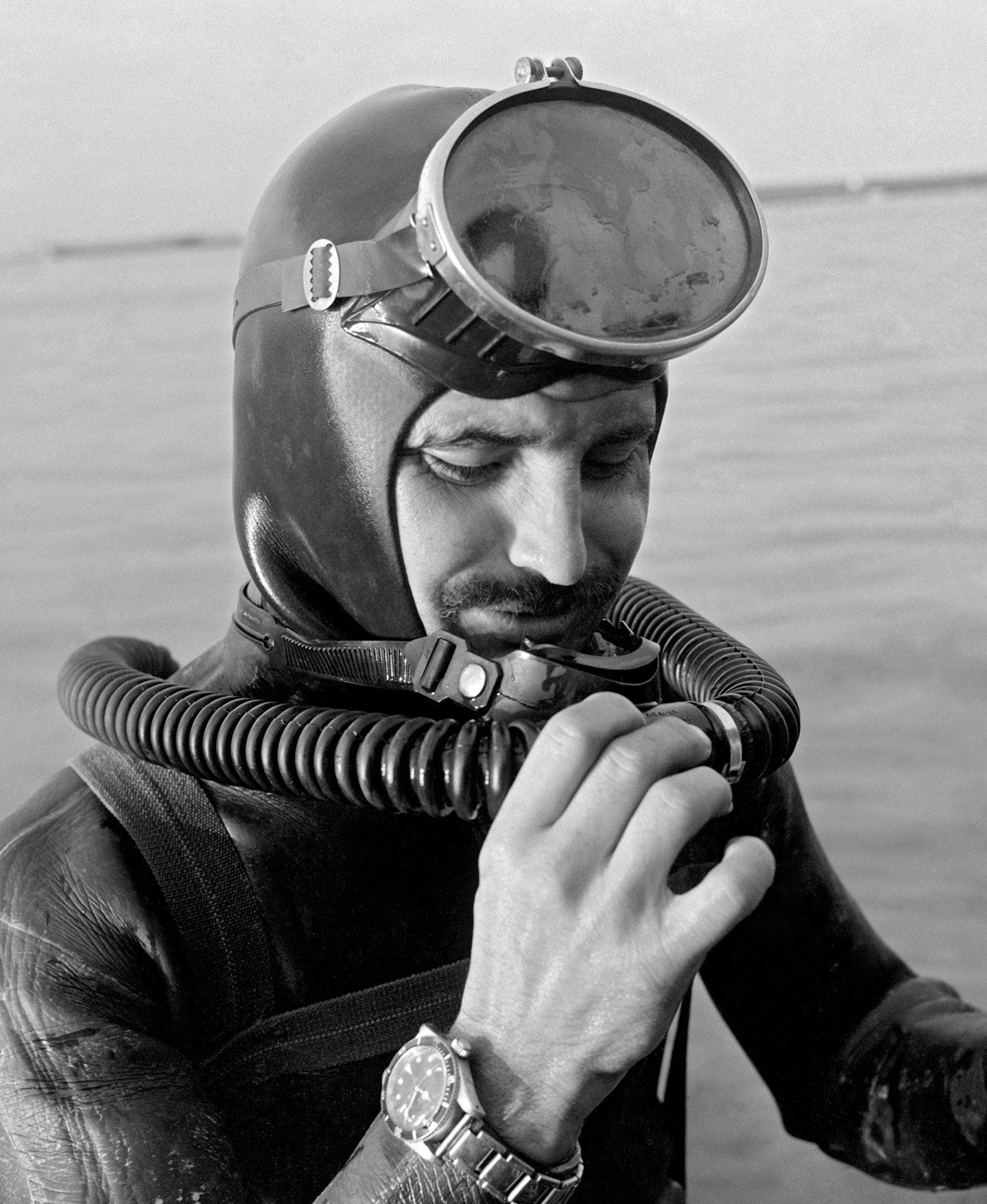 Diver wearing TUDOR watch 