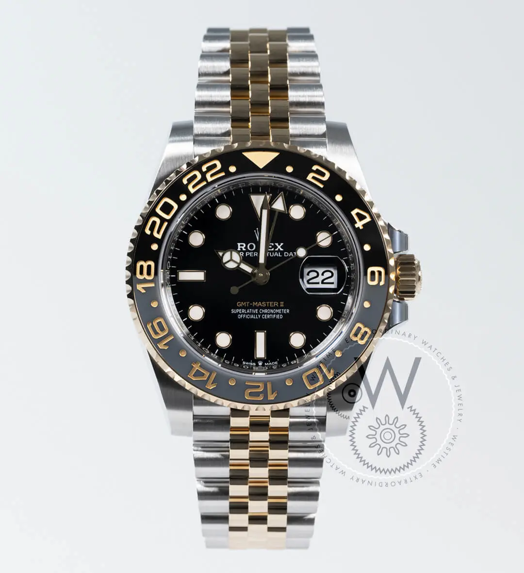 GMT-Master II 40mm Gold Steel with Black Dial