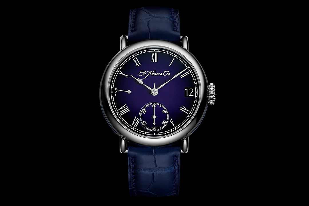 H. Moser & Cie The Heritage Perpetual Calendar Midnight Blue Enamel
