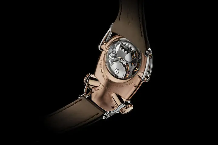 MB&F Horological Machine N°10 ‘Bulldog’  18k red-gold and titanium body with black “eyes”
