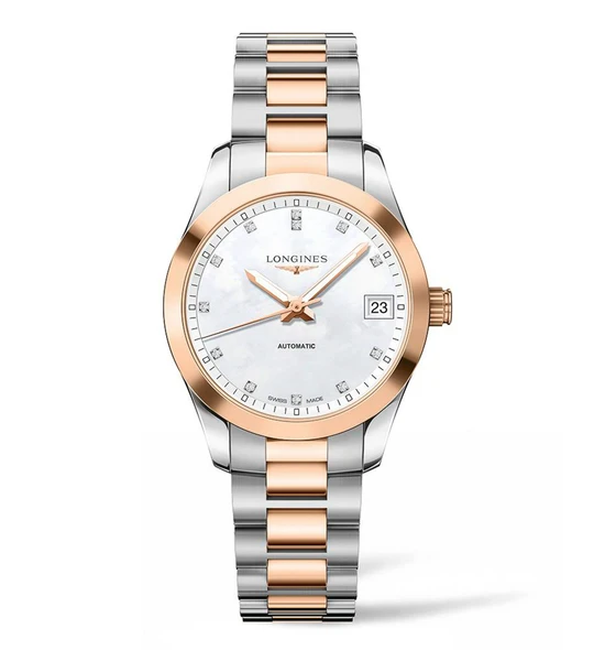 Conquest Classic 34mm Stainless Steel/Gold Cap 200 with Diamonds