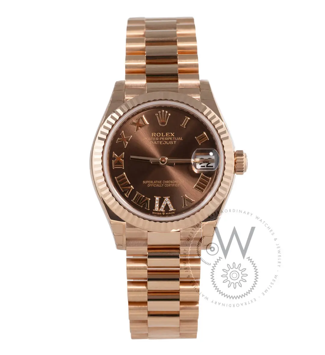 Lady-Datejust Rose Gold Brown Dial