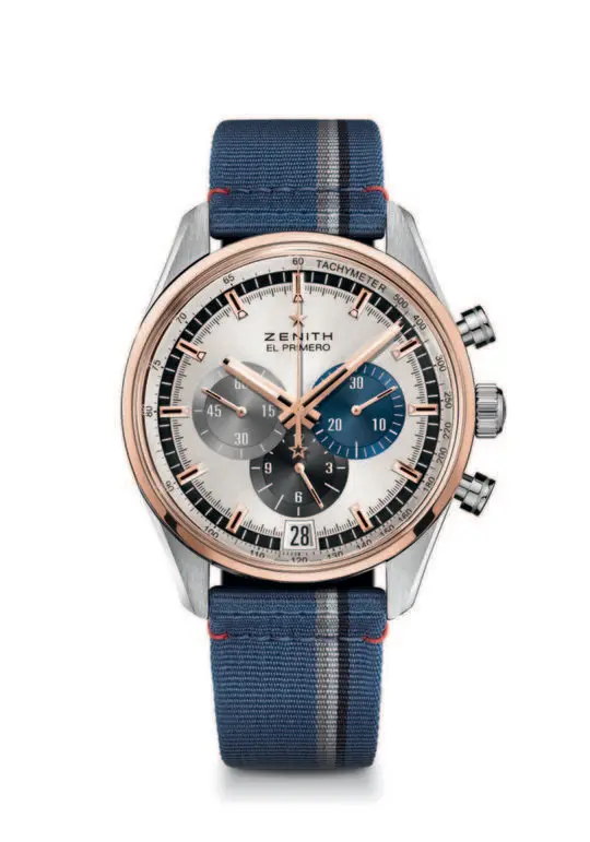 Chronomaster El Primero  - 42 mm Two tone with Blue Fabric Strap