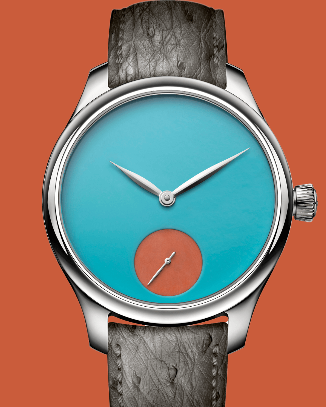 HMoser 1202-1200 Endeavour Small Seconds ST Turquoise Coral Pop-Art B