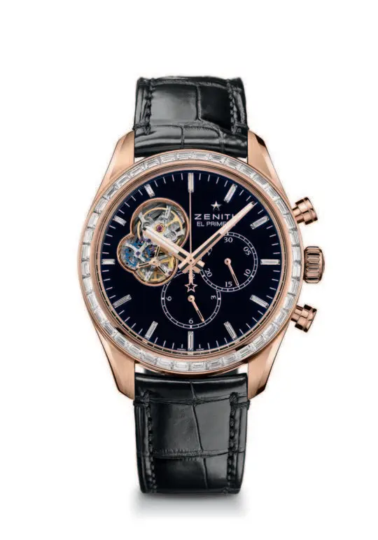 Chronomaster El Primero Open Black Dial Rose Gold
