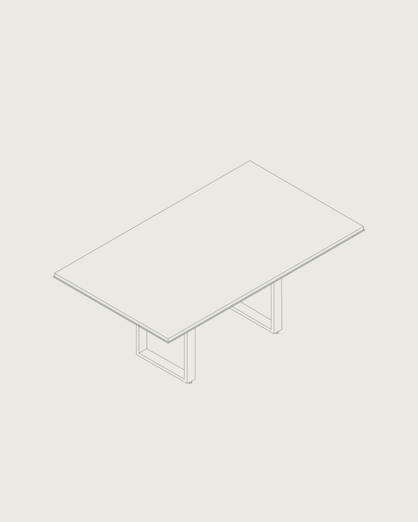 Line drawing of the Highline Conference Table.